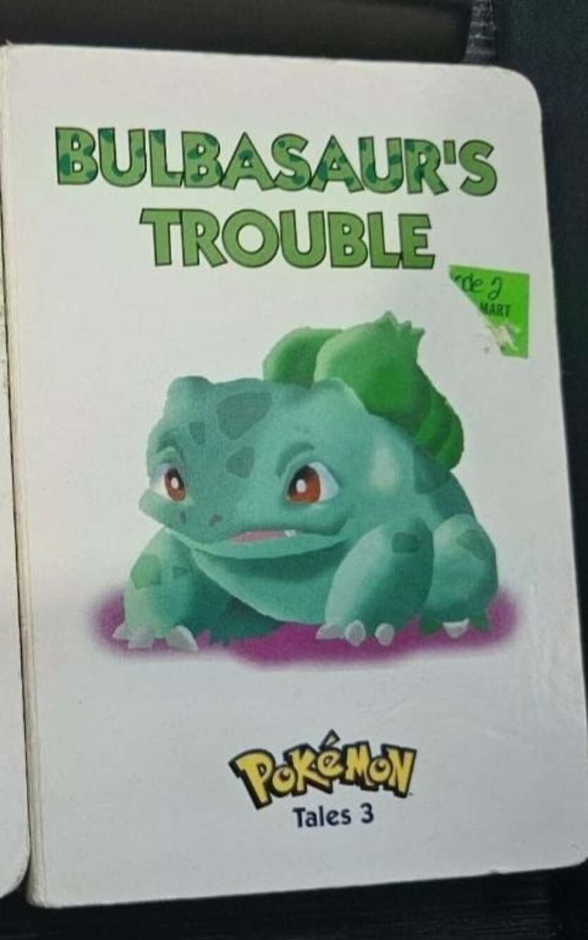 Books Pokémon Tales 3 Bulbasaur’s Trouble 1999 Viz Vintage Board Book 1st Printi